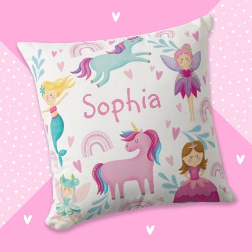 Princess Mermaid and Fairy cushion 