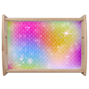 Princess Mermaid: Kawaii Scales Background Serving Tray