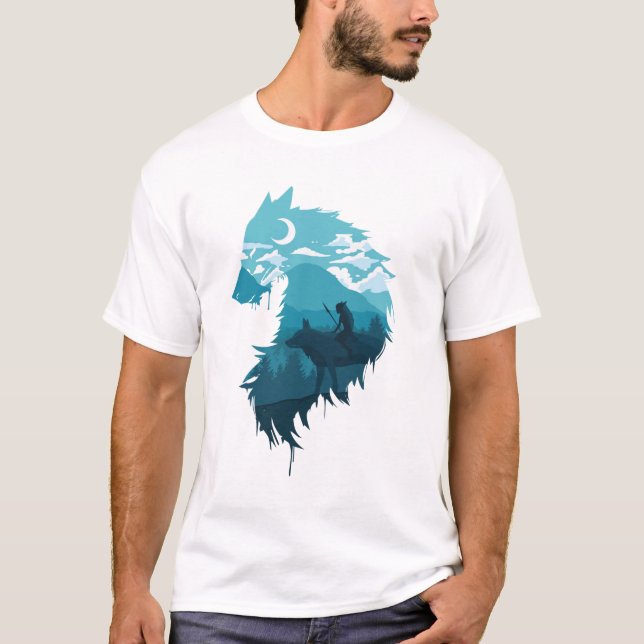 Princess Mononoke Wolf T-Shirt (Front)