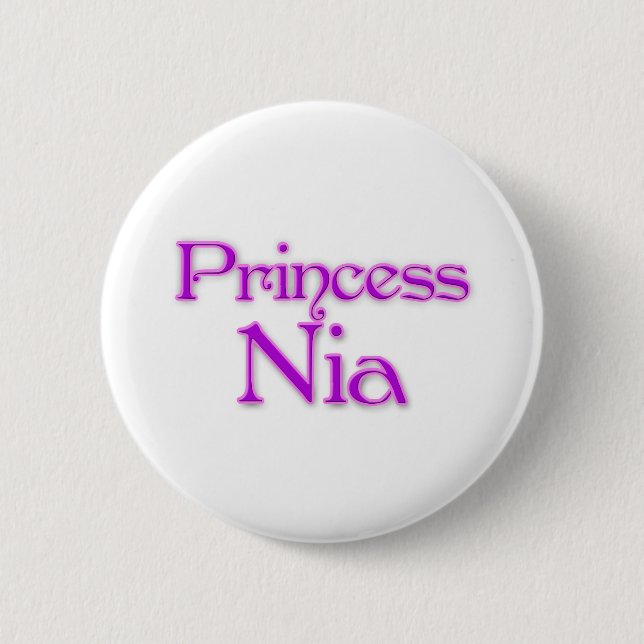 Princess Nia Pinback Button (Front)
