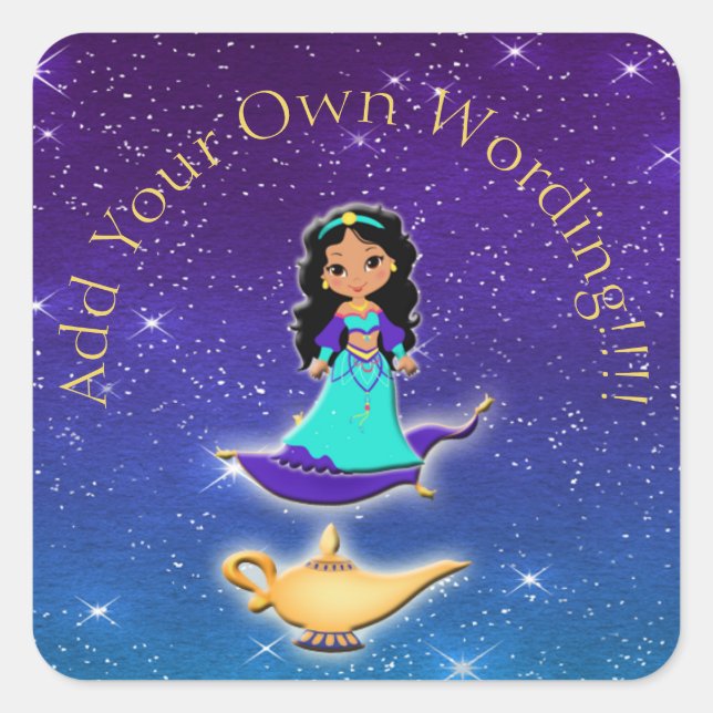 Princess of Arabian Nights Genie Magical Stickers (Front)