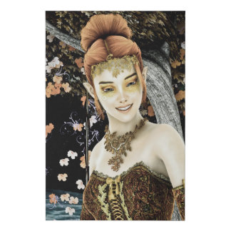Princess of Autumn Faux Canvas Print