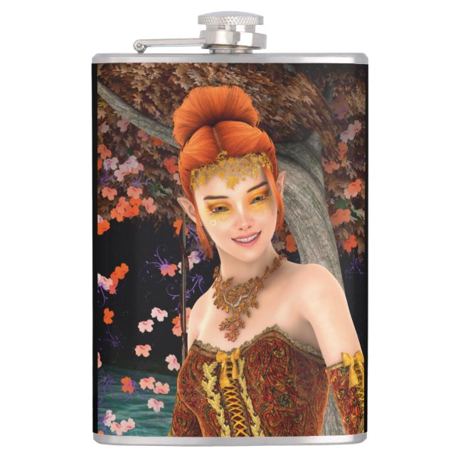 Princess of Autumn Hip Flask (Front)
