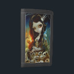 "Princess of Bones" Wallet<br><div class="desc">A dark & fabulous painting of a queen partially comprised of and surrounded by bones! Skeletons of all sorts (human, raccoon, alligaor, others) clamber up to embrace her. This is the painting I painted "live" as a demonstration piece at my gallery at the Kansas City Renaissance Festival in 2013. The...</div>