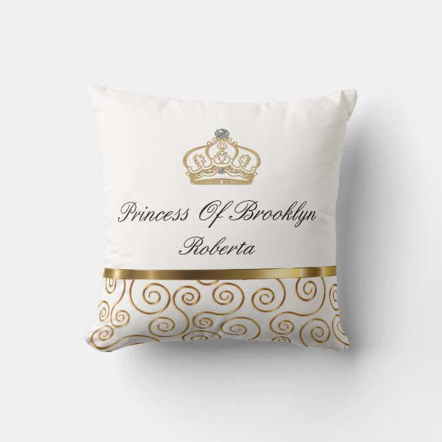 Princess Of Brooklyn Throw Pillow (Front)