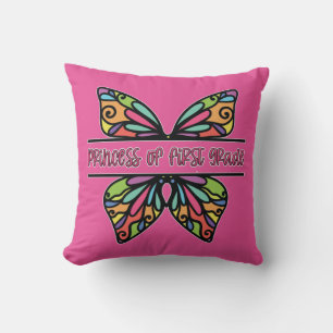 Princess Of First Grade Throw Pillow