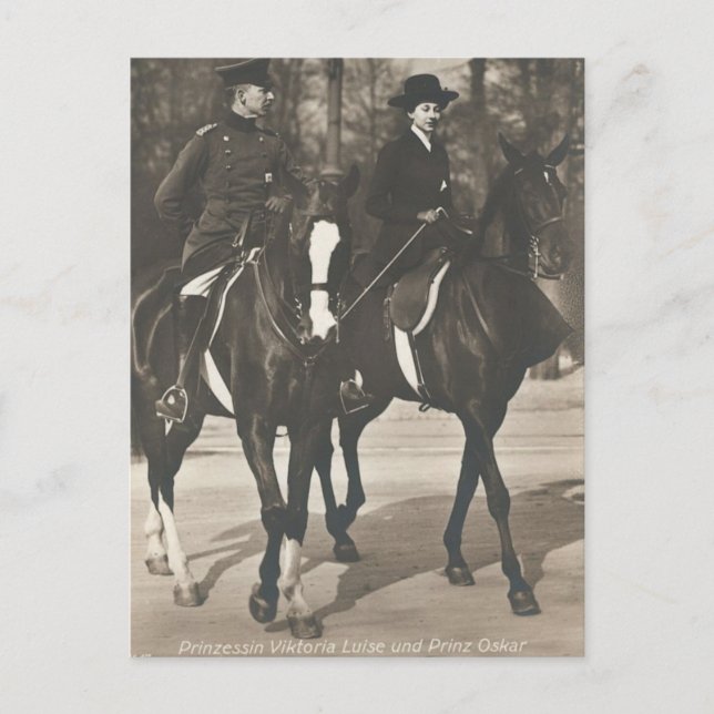 Princess of Germany riding horse sidesaddle #057 Postcard (Front)