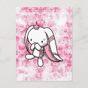 Princess of Hearts White Rabbit Postcard