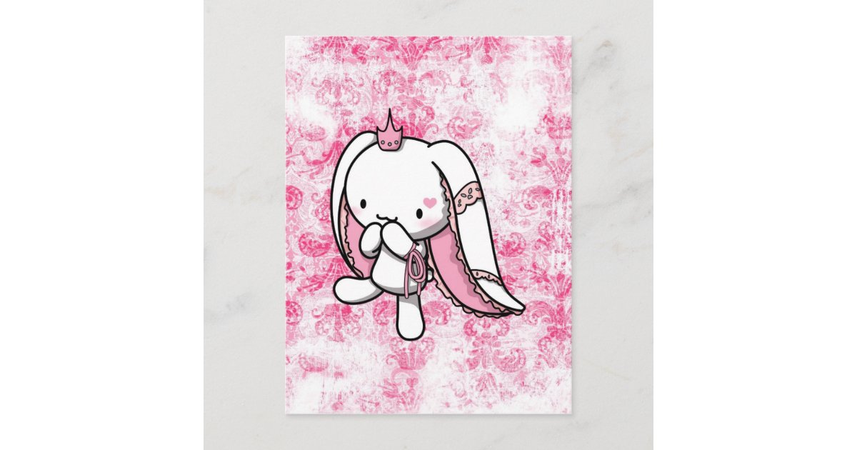 White Rabbit Postcard Princess of Hearts White Rabbit Postcard | Zazzle