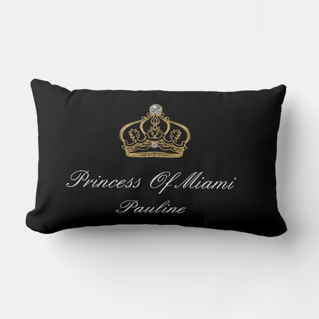 Princess Of Miami Lumbar Pillow (Front)