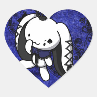 Princess of Spades White Rabbit Heart Sticker