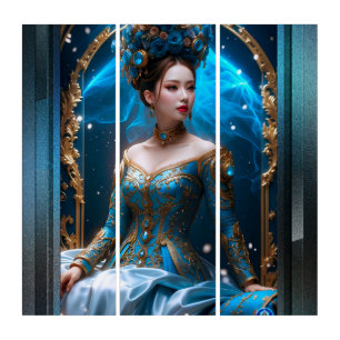 Princess Of The Blue Rose AI Art by Xzendor7