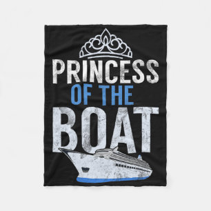 Princess Of The Boat Boating Fleece Blanket