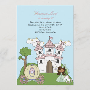 Princess of the Castle African American Invitation