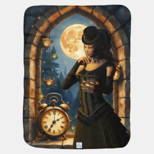 Princess of the Clocks – Keeper of Moonlit Hours. Baby Blanket