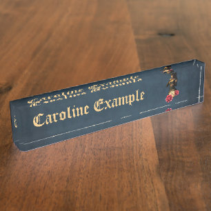 Princess of the Clocks – Keeper of Moonlit Hours.  Desk Name Plate