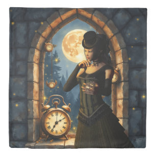 Princess of the Clocks – Keeper of Moonlit Hours.  Duvet Cover