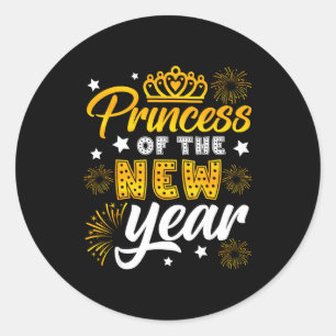 Princess Of The New Year 2026 New Years Eve Firewo Classic Round Sticker
