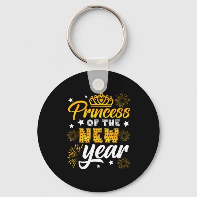 Princess Of The New Year 2026 New Years Eve Firewo Keychain (Front)