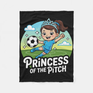 Princess Of The Pitch Soccer For Girls Kids  Fleece Blanket