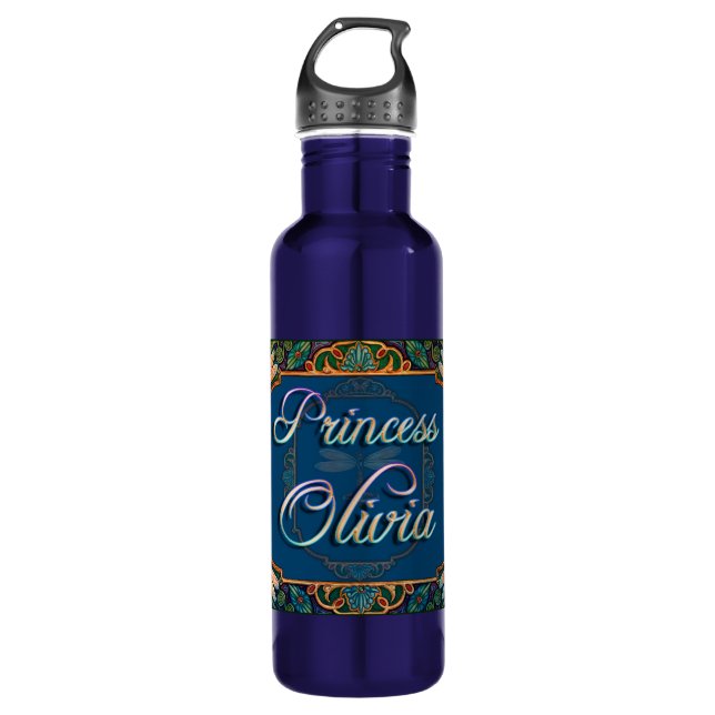 Princess Olivia Stainless Steel Water Bottle (Front)