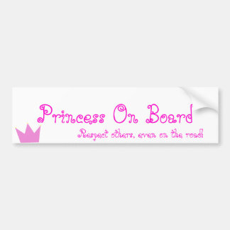 Princess On Board Bumper Sticker