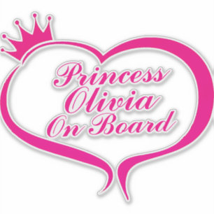 "Princess On Board" Car Sticker