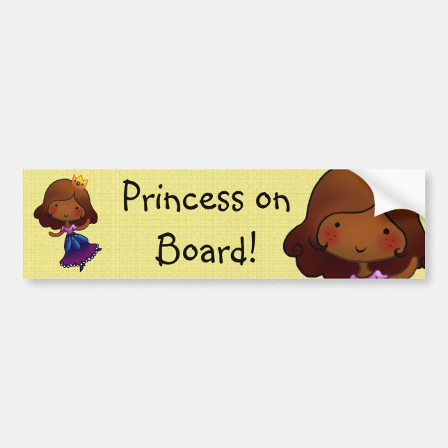 Princess on Board customizable sticker (Front)