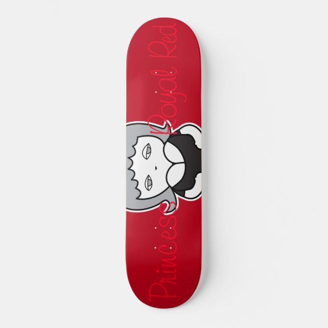 Princess on Royal Red 2 Skateboard (Front)