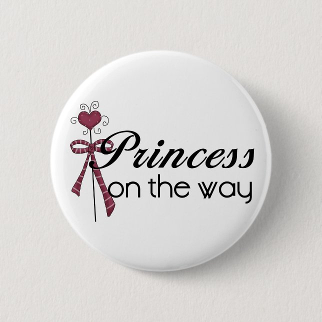 Princess on the Way - Customized Button (Front)