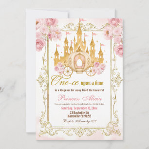 Princess One-ce Upon a Time Birthday Invitation