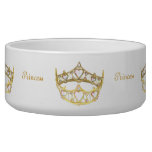 Princess or Queen of Hearts crown dog bowl