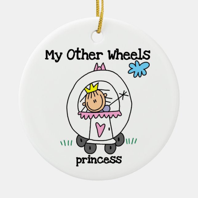 Princess Other Wheels Ceramic Ornament (Front)