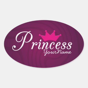 Princess Oval Stickers by rheasdesigns at Zazzle