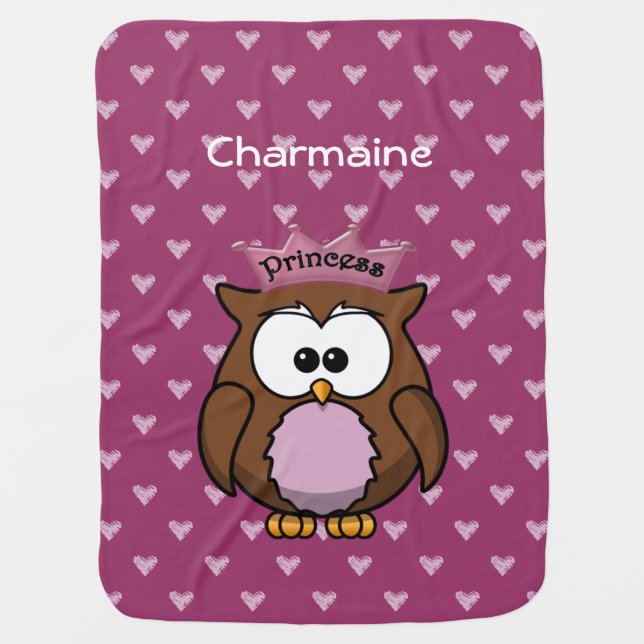 princess owl baby blanket (Front)