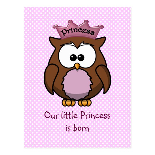 Princess owl postcard