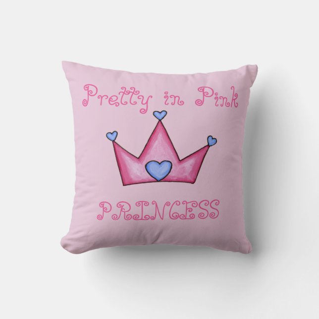 Princess Pals (Pink collection) Throw Pillow (Front)