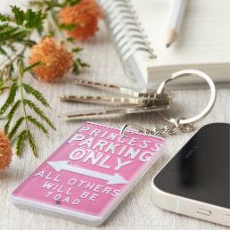 Princess parking only keychain