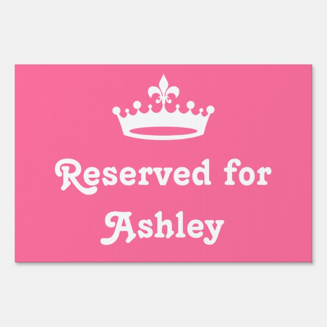 Princess Parking Yard Sign (Front)