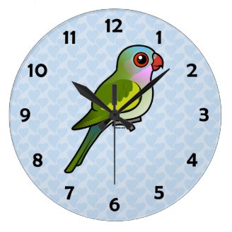 Birdorable Princess Parrot Large Round Wall Clock