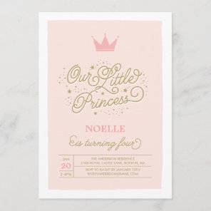 Princess Party 4th Birthday | Birthday Invitation