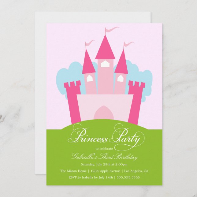 Princess Party | Birthday Party Invitation (Front/Back)