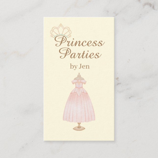 Princess Party Business Card (Front)