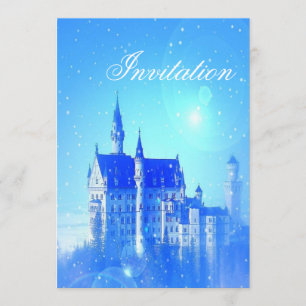 princess party fairytale castle invitation