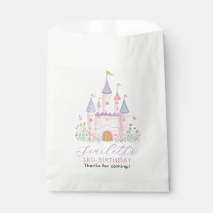 Princess party favors Girls Birthday Pastel Castle Favor Bag