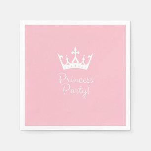 Princess Party Girly Pink and White Napkins