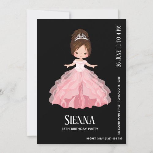 Princess party Gown Dresses Invitation