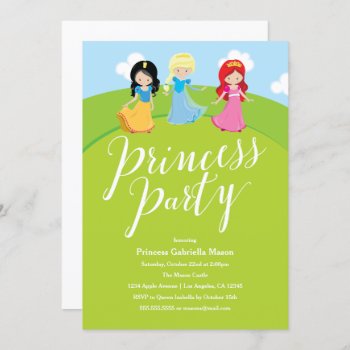 Princess Party Invitation by PinkMoonPaperie at Zazzle