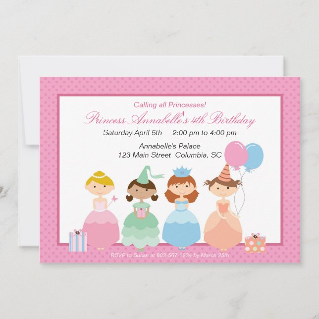 Princess Party Invitation (Front)