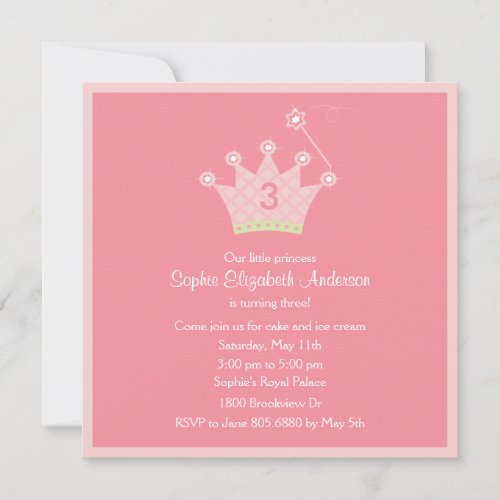 Princess Party Invitation